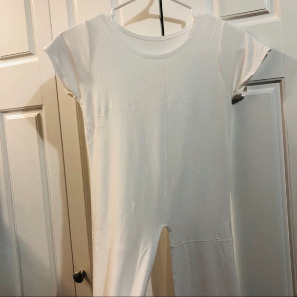 White Open Front Shirt - Picture 7 of 8